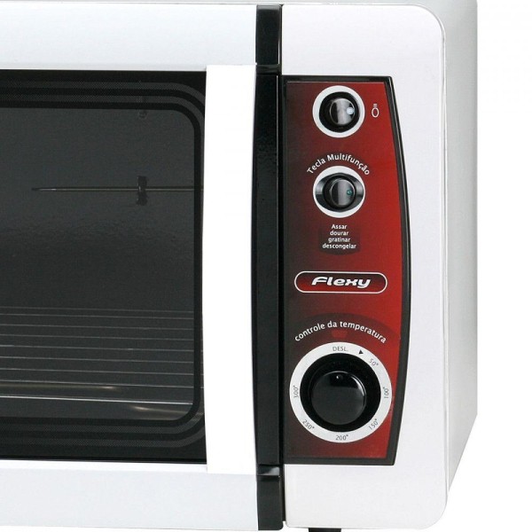 Encontraproduto.com.br - Forno Flexy Easy Clean 0890 Layr Branco com Vermelho 110V