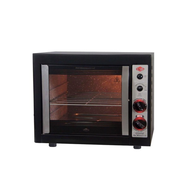 Encontraproduto.com.br - Forno Elétrico Layr, Cristal Plus Black, 1750W, 46 Litros, com Timer - 1928