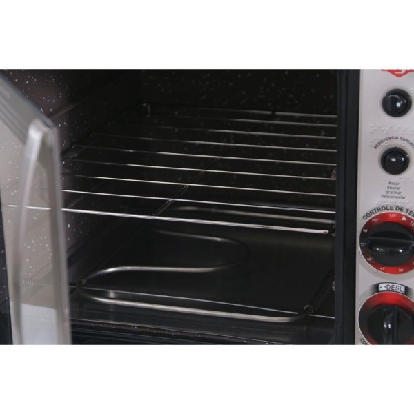 Encontraproduto.com.br - Forno Elétrico Layr, Cristal Plus Black, 1750W, 46 Litros, com Timer - 1928