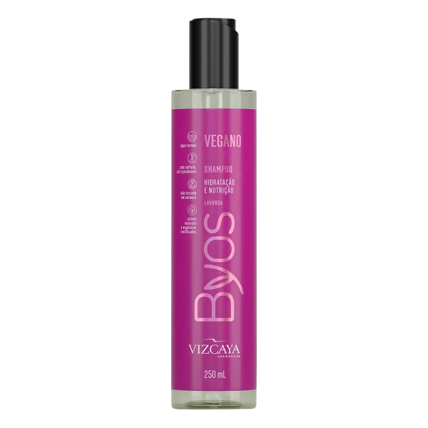 Encontraproduto.com.br - Shampoo Vegano Vizcaya Byos Hidratação e Nutrição Lavanda 250ml