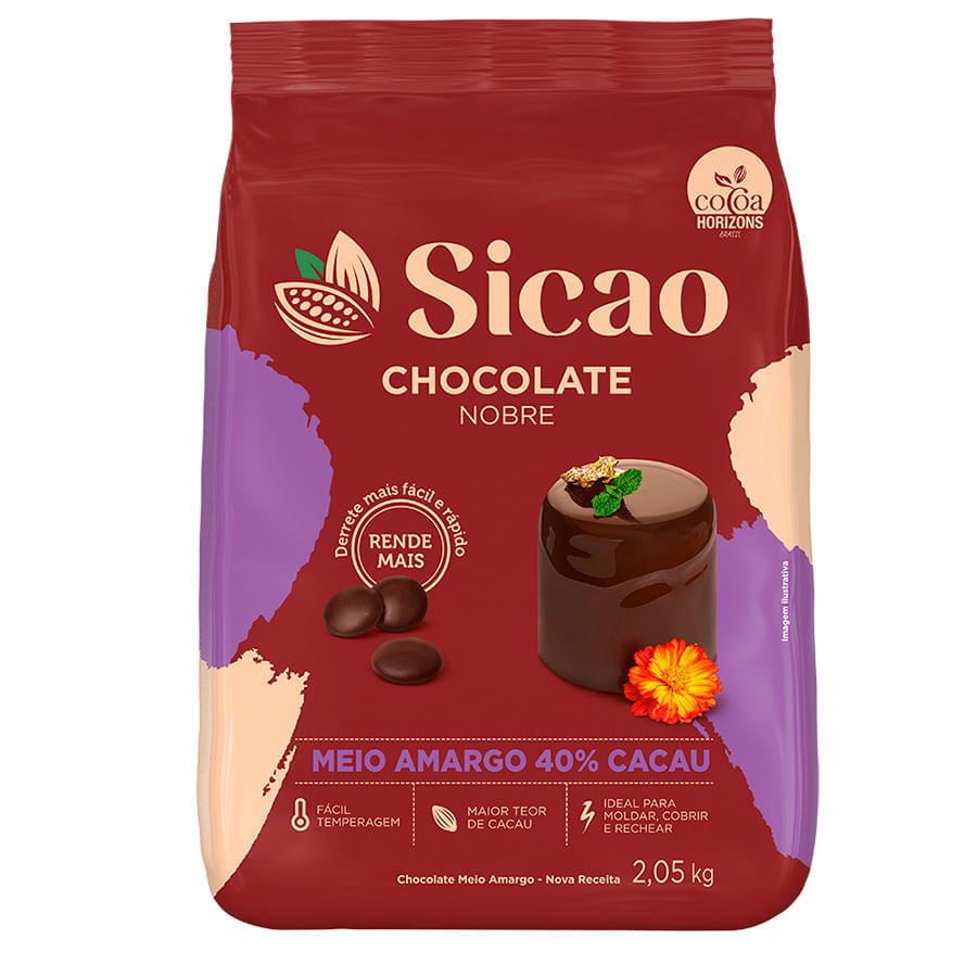 Encontraproduto.com.br - Chocolate Meio Amargo Nobre 2,05kg SICAO