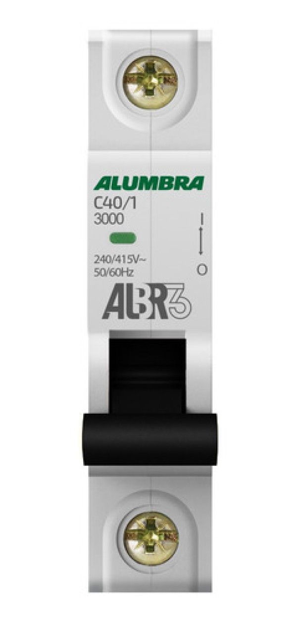 Disjuntor Unipolar Alumbra C40/1 ALBR3 Curva C 3kA 40A