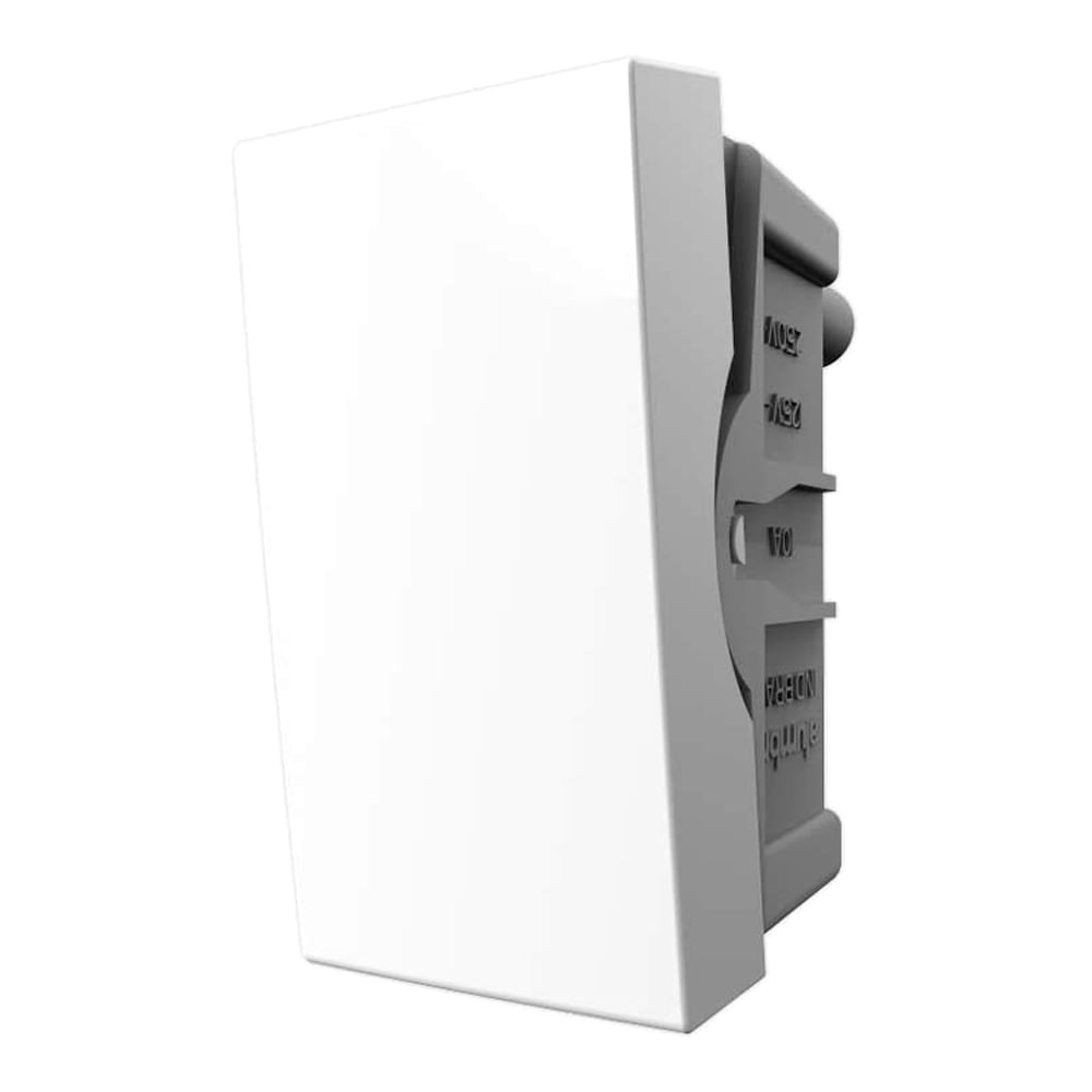 Encontraproduto.com.br - Módulo Interruptor Simples 10A/250V Branco Modulopro