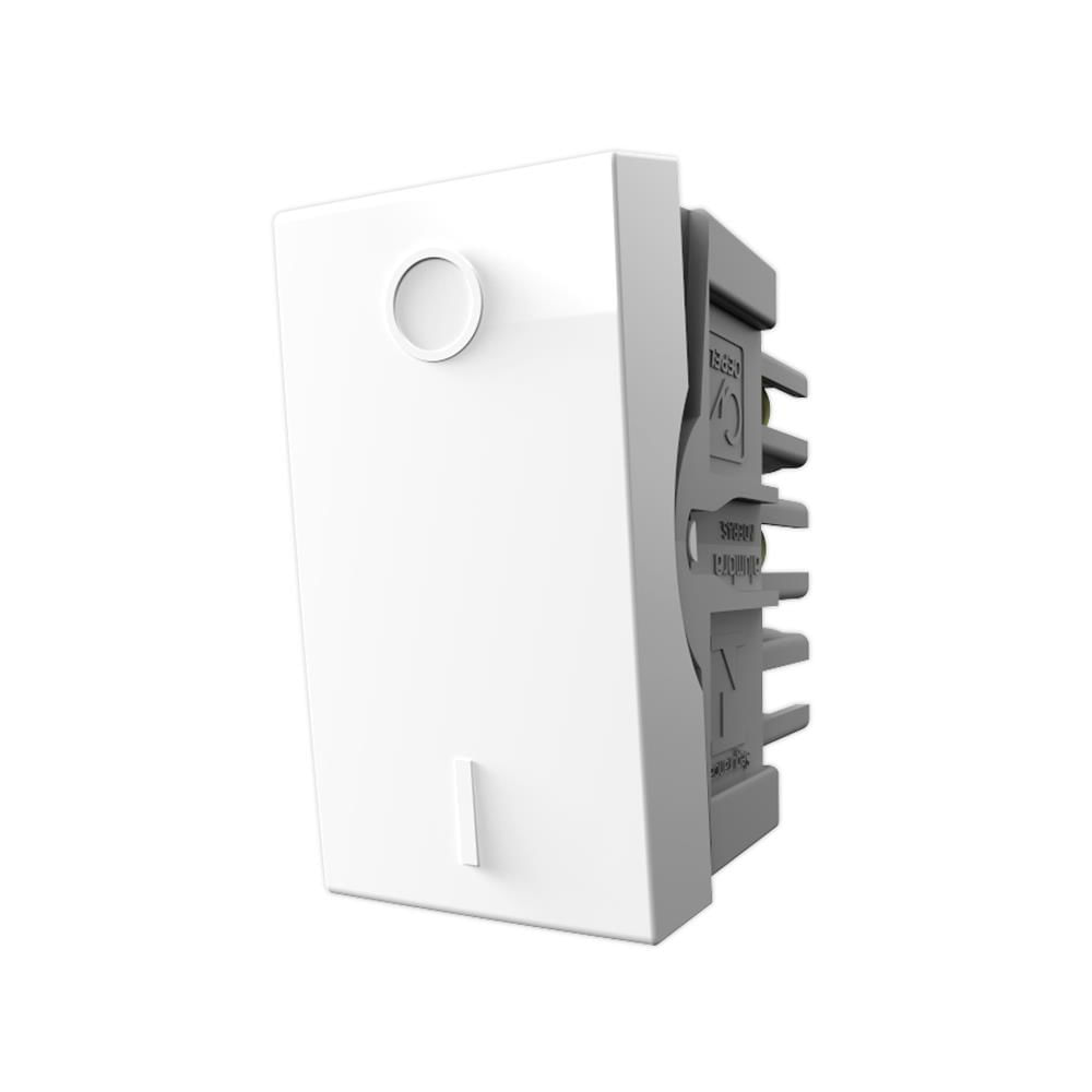 Encontraproduto.com.br - Módulo Interruptor Bipolar Simples 10A/250V Branco Modulopro