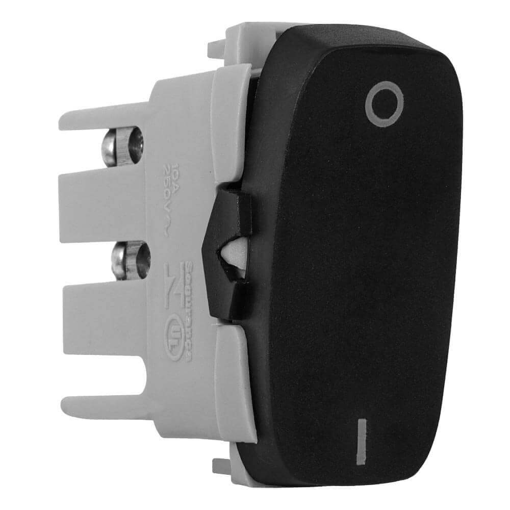 Encontraproduto.com.br - Módulo Interruptor Bipolar Simples 10A/250V Branco Modulopro