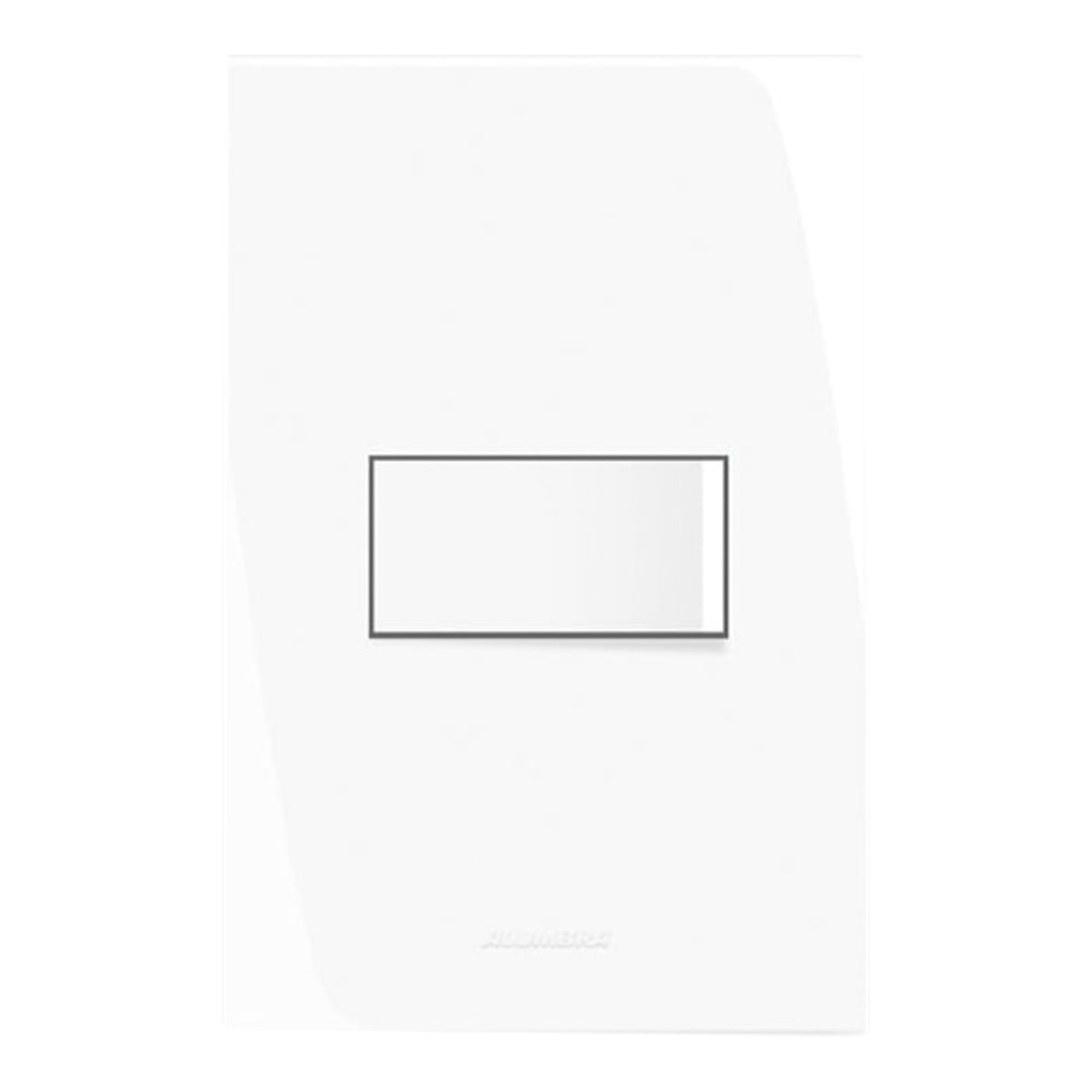 Encontraproduto.com.br - Conjunto Interruptor Simples 10A 250V~ Placa Inova Pro 4x2 Branco Alumbra