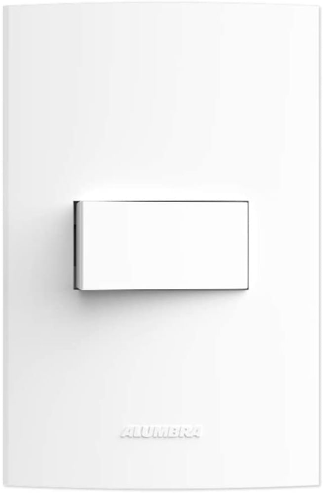 Encontraproduto.com.br - Conjunto Interruptor Simples 10A 250V~ Placa Inova Pro 4x2 Branco Alumbra