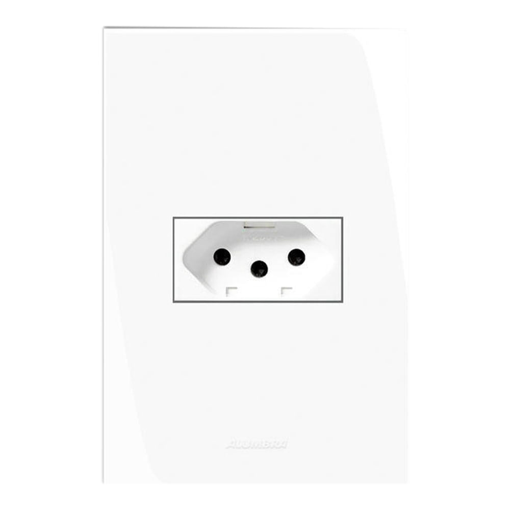 Encontraproduto.com.br - Conjunto Montado Tomada 2P+T 20A-250V Pb Branco Inova Pro Alumbra