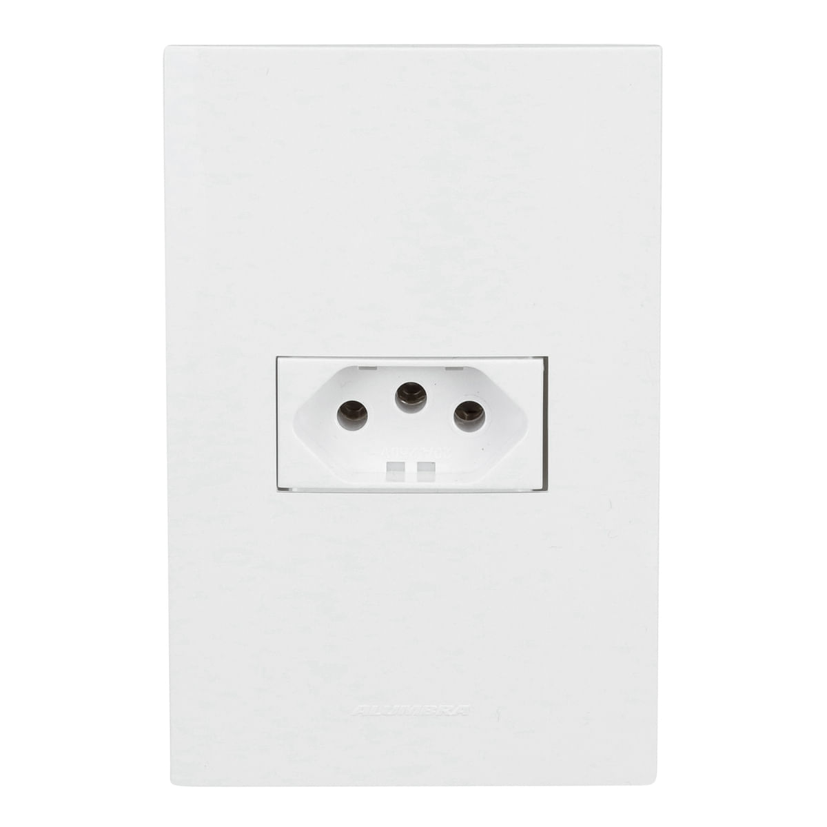 Encontraproduto.com.br - Conjunto Montado Tomada 2P+T 20A-250V Pb Branco Inova Pro Alumbra