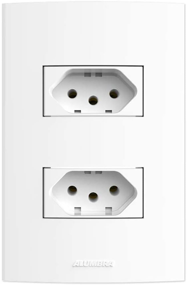 Tomada Alumbra 4x2 2 Tomada com Placa 20A Inovapro Branco