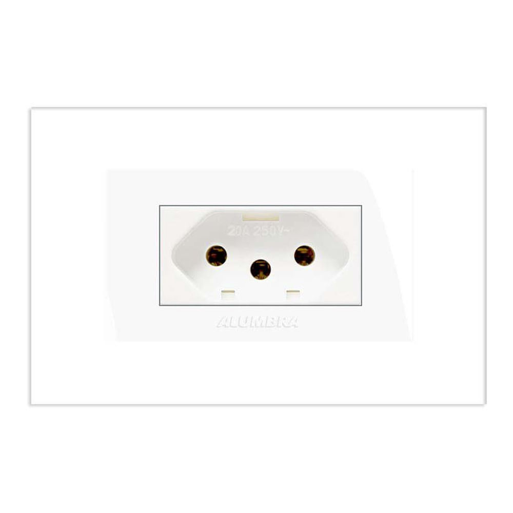 Encontraproduto.com.br - Conjunto Tomada 2pt 10a Para Moveis Pro Branco Alumbra