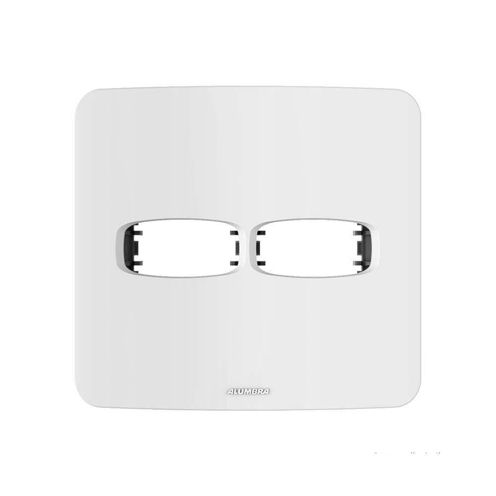 Encontraproduto.com.br - Placa 2 Postos Separados 4x4 com Suporte Branca Gracia