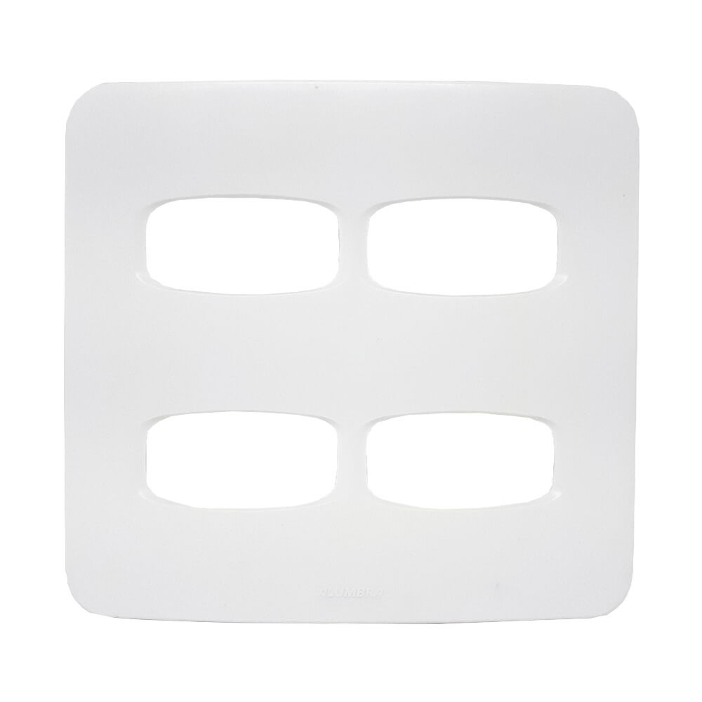 Encontraproduto.com.br - Placa 4 Módulos Com Suporte Gracia 4x4 Branco Alumbra