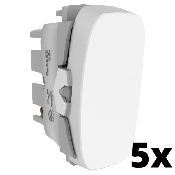 Encontraproduto.com.br - Módulo Interruptor Paralelo 10a-250v Gracia Branco Alumbra