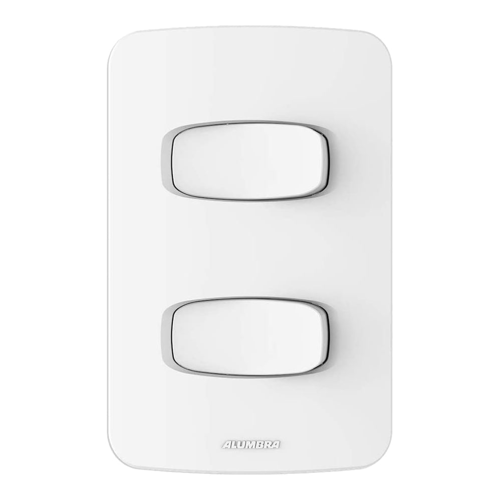 Encontraproduto.com.br - Conjunto 2 Interruptores Simples 10A/250V 4x2 Branco Gracia