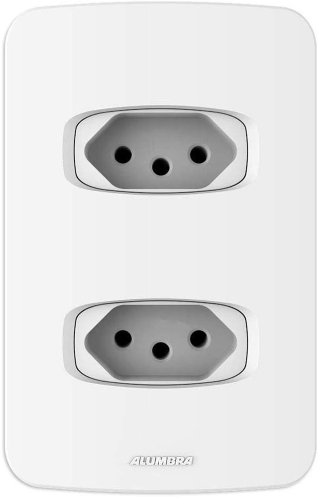 Encontraproduto.com.br - Conjunto 2 Tomada 20A 250V~ 4x2 Linha Gracia Branco Alumbra