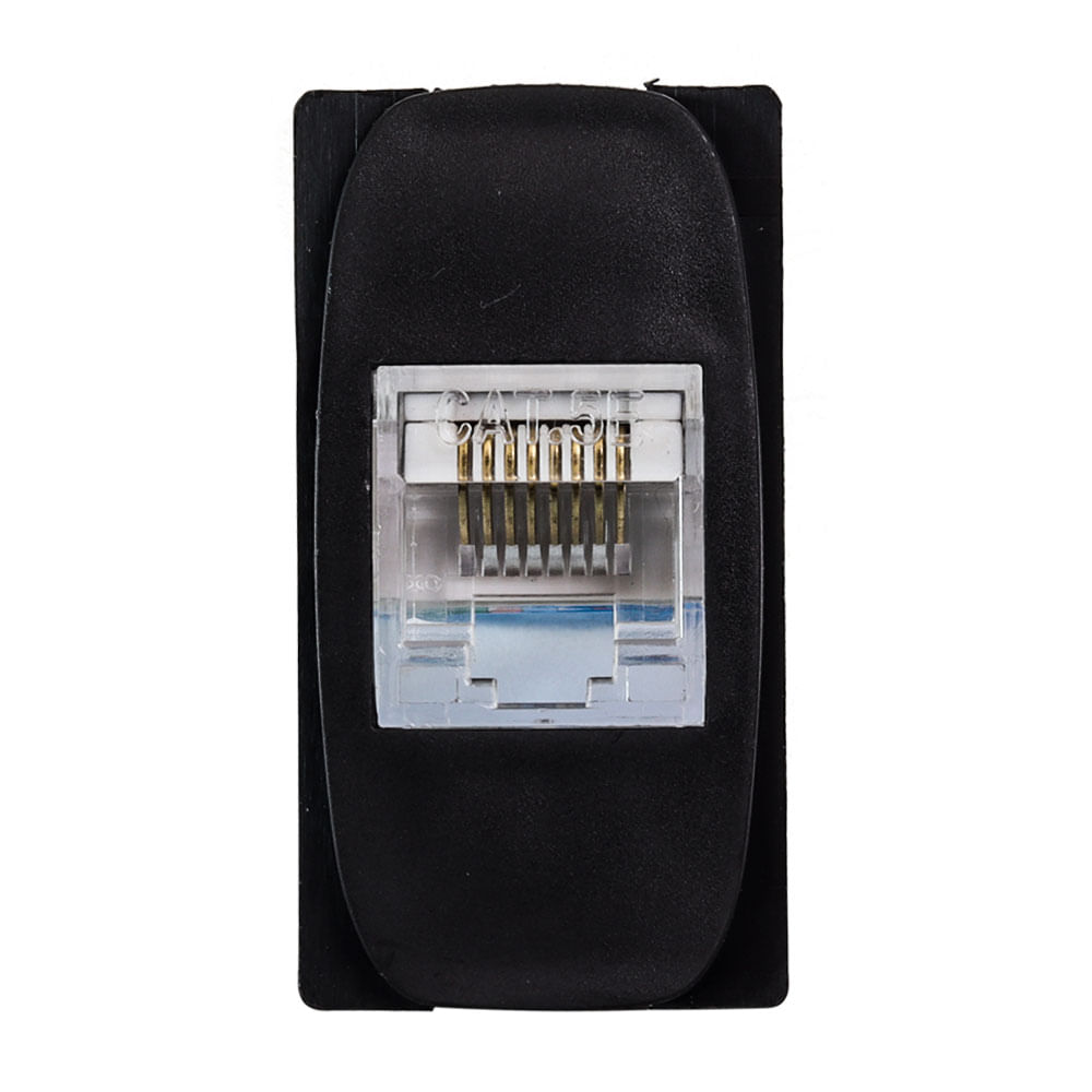Encontraproduto.com.br - Módulo Tomada Informática Rj45 Cat5E Black Piano Gracia Maxx Alumbra