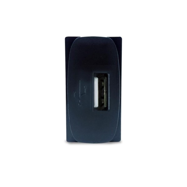Encontraproduto.com.br - Módulo Tomada Usb 2a Bivolt 1 Módulo Gracia Alumbra Preto