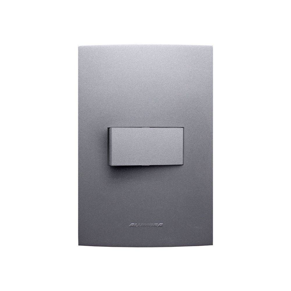 Conjunto Montado 1 Interruptor Simples 10A Grafite Inova Pro Class Alumbra