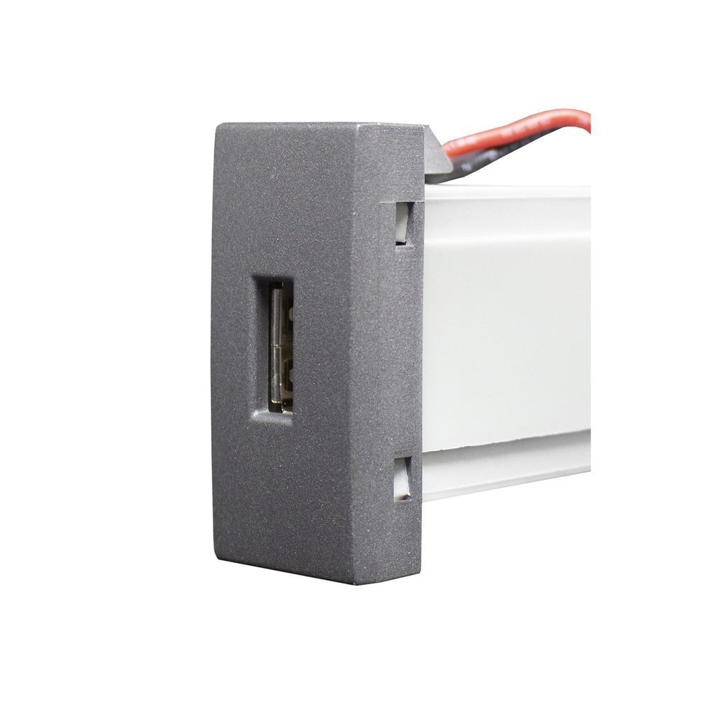 Encontraproduto.com.br - Módulo Usb 2a Inova Pró Class Grafite Alumbra