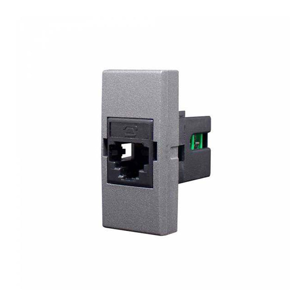 Encontraproduto.com.br - Módulo Tomada Telefone 4P Rj11 Titanium Inova Pro Class Alumbra
