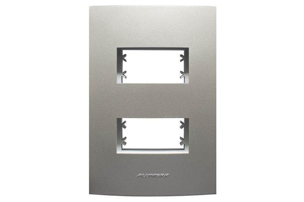 Encontraproduto.com.br - Placa 4x2 Para 2 Módulos Com Suporte Titanium Inova Pro Class Alumbra