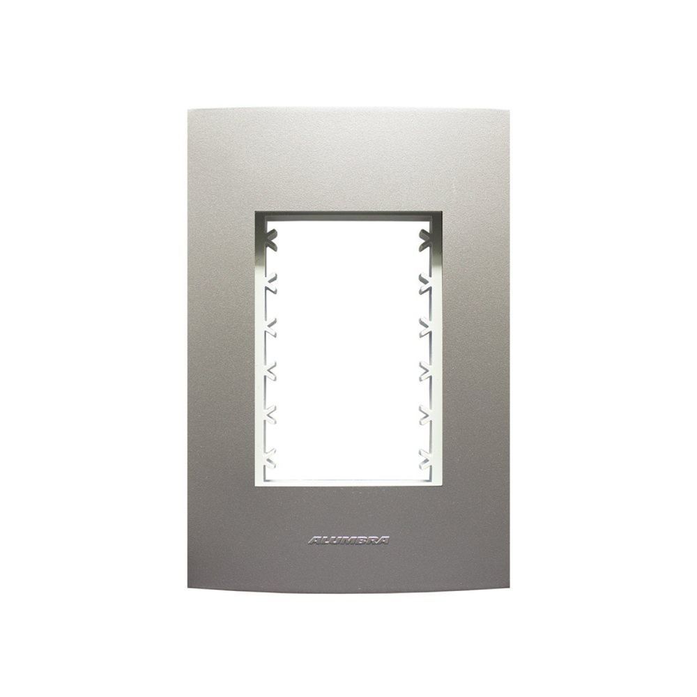 Encontraproduto.com.br - Placa 4x2 Para 3 Módulos Com Suporte Titanium Inova Pro Class Alumbra