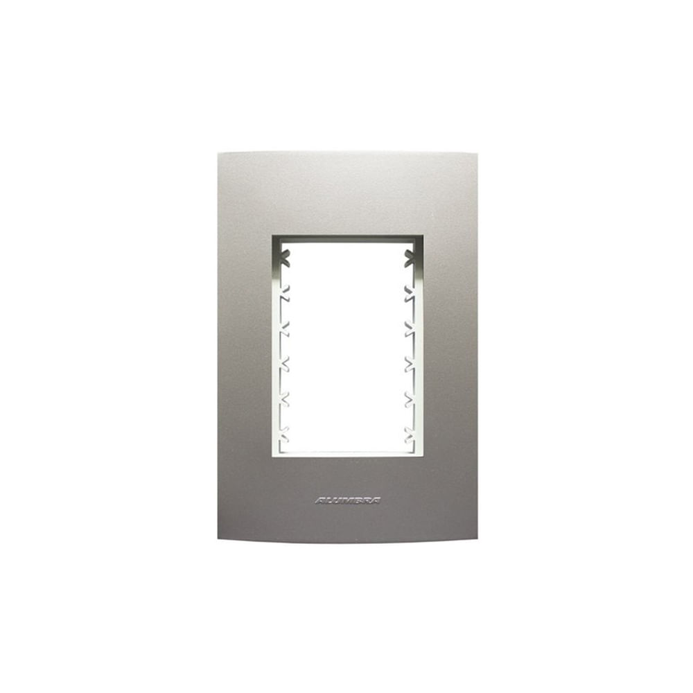 Encontraproduto.com.br - Placa 4x2 Para 3 Módulos Com Suporte Titanium Inova Pro Class Alumbra