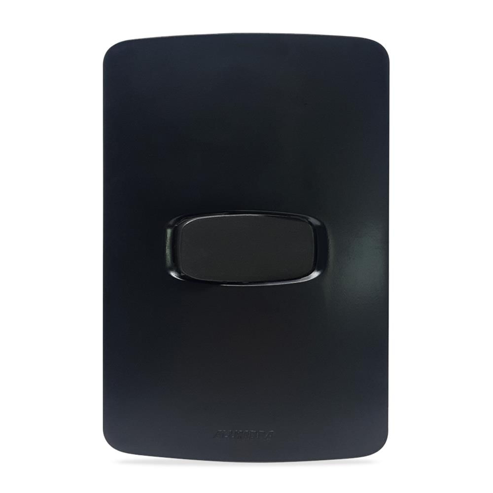 Encontraproduto.com.br - Interruptor Alumbra 4X2 Paralelo Com Placa 10A 85649 NBR 5410 Preto 250V