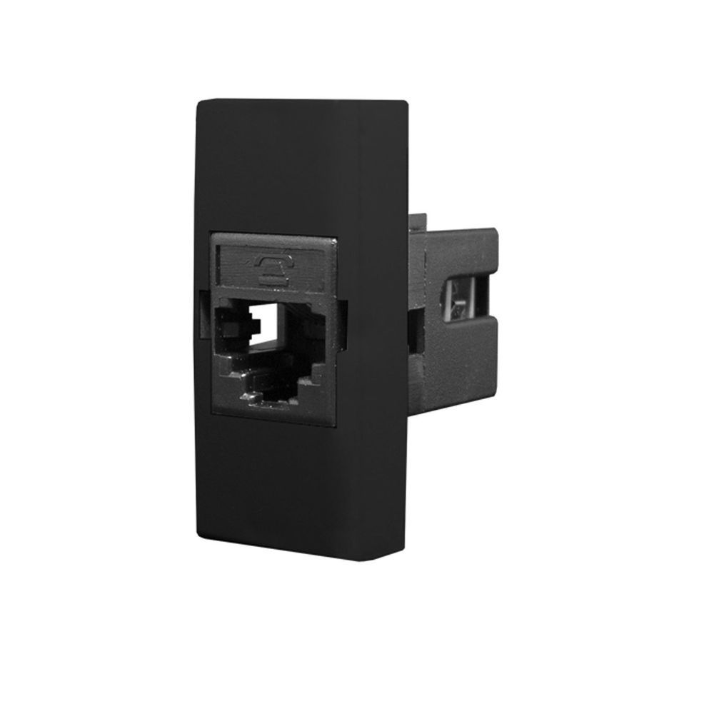Encontraproduto.com.br - Módulo Tomada Telefone Rj11 4 Fios Ébano Inova Pro Class Alumbra
