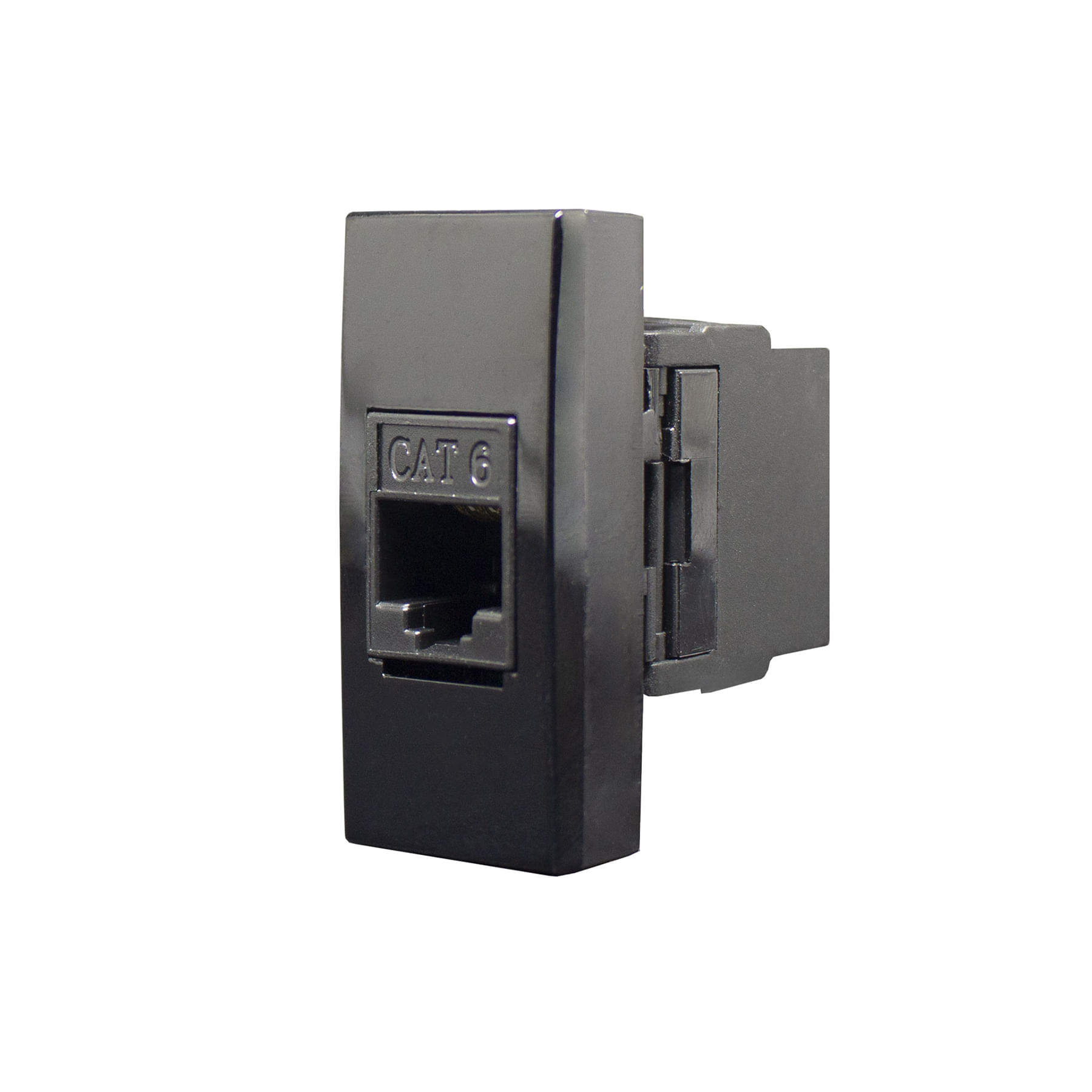Encontraproduto.com.br - Módulo Tomada Telefone Rj11 4 Fios Ébano Inova Pro Class Alumbra