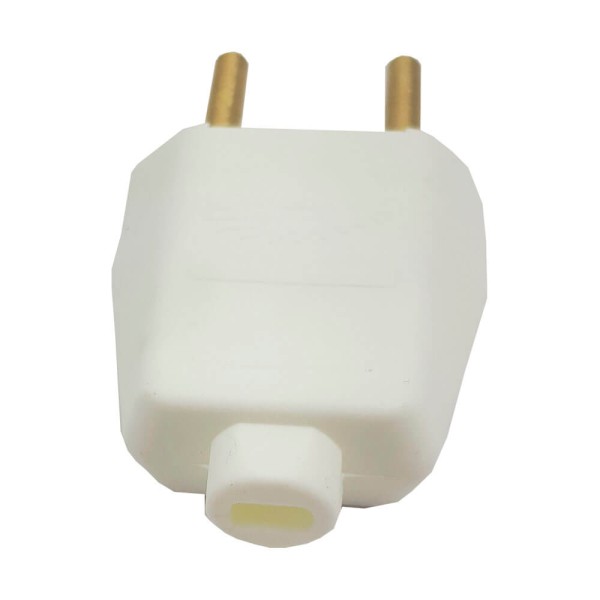 Encontraproduto.com.br - Plugue Macho Alumbra 2 Pinos 10 Amperes Branco 250V