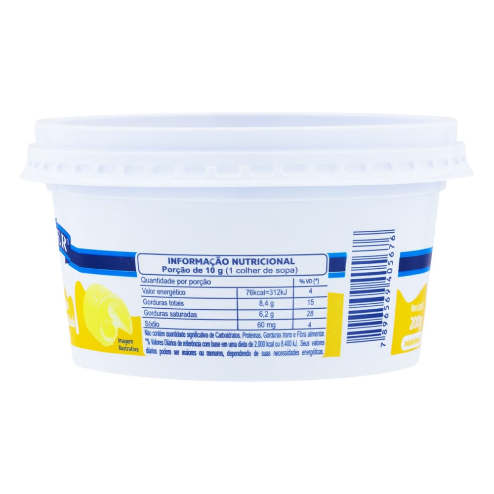 Manteiga Lider com Sal 200g