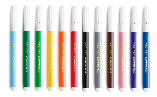 Caneta Hidrográfica 12 Cores Neo Pen Mirim Compactor