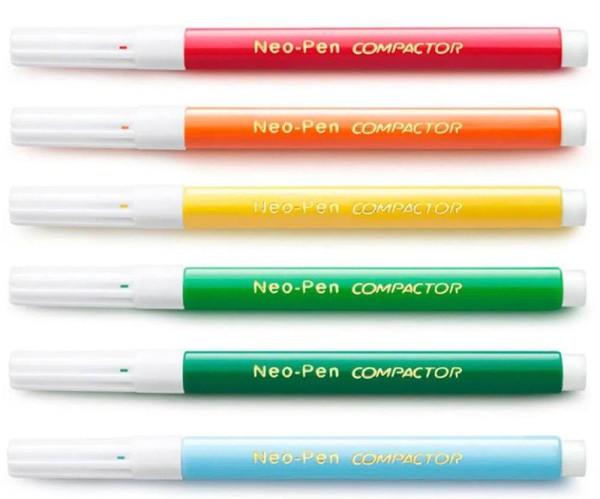 Encontraproduto.com.br - Caneta Hidrográfica 12 Cores Neo Pen Mirim Compactor