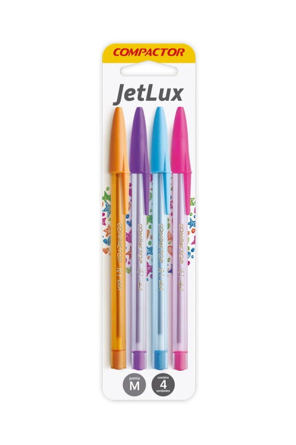 Encontraproduto.com.br - Caneta Esferográfica 4 Cores Jetlux
