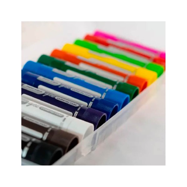Encontraproduto.com.br - Lápis de Cera Super Gel Mini C/12 - Compactor