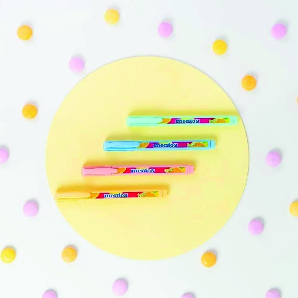 Encontraproduto.com.br - Marca Texto Mentos 4 Cores Pastel