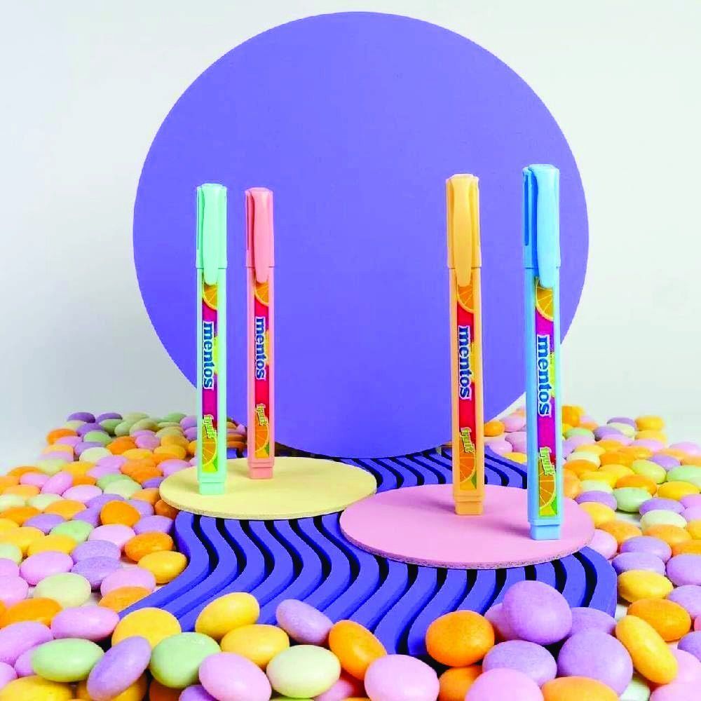 Encontraproduto.com.br - Marca Texto Mentos 4 Cores Pastel
