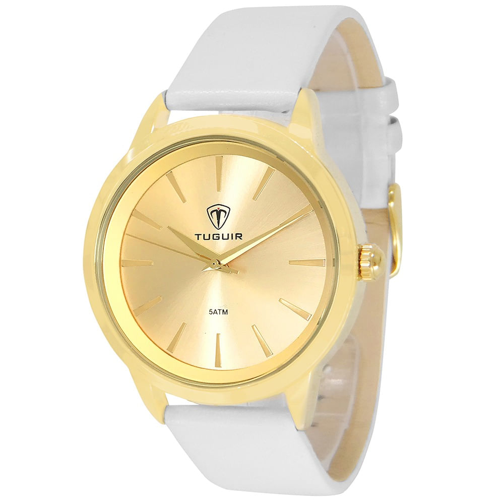 Encontraproduto.com.br - Relógio Tuguir Feminino Ref: Tg106 Tg30045 Casual Dourado