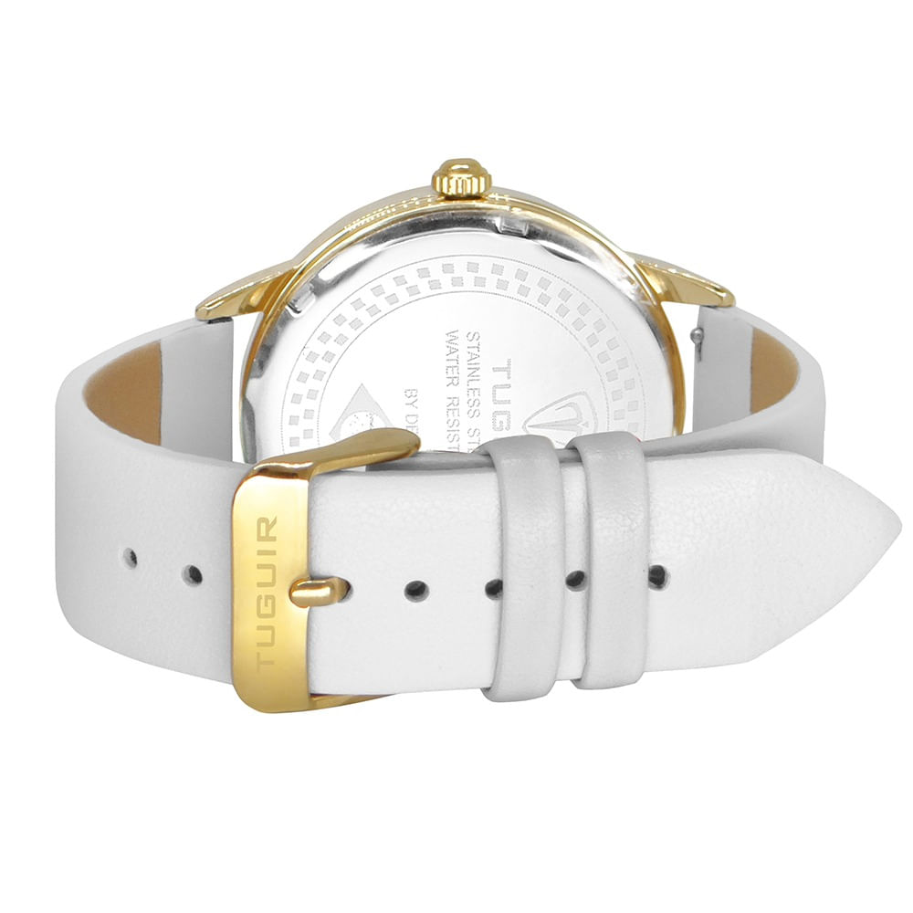 Encontraproduto.com.br - Relógio Tuguir Feminino Ref: Tg106 Tg30045 Casual Dourado