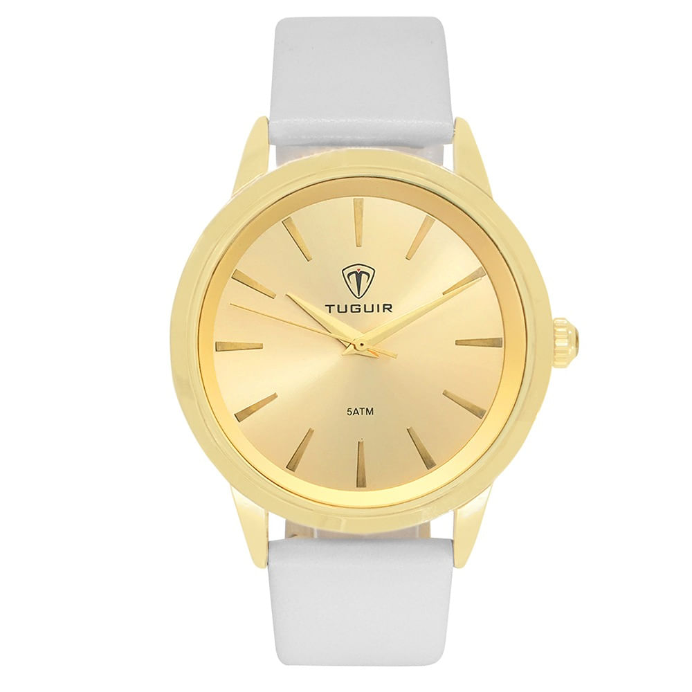 Encontraproduto.com.br - Relógio Tuguir Feminino Ref: Tg106 Tg30045 Casual Dourado
