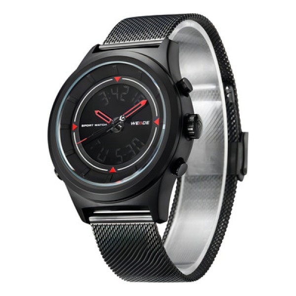 Encontraproduto.com.br - Relógio Masculino Weide AnaDigi WH7305B Preto e Vermelho