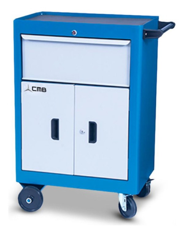Encontraproduto.com.br - Carro para ferramentas com 1 Bandeja 1 Gaveta e 2 Portas CMB617 CMB