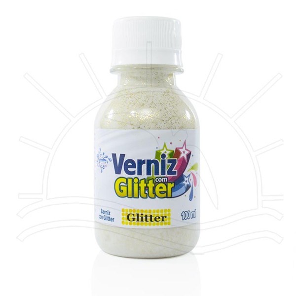 Encontraproduto.com.br - Verniz com Glitter Ouro 100ml