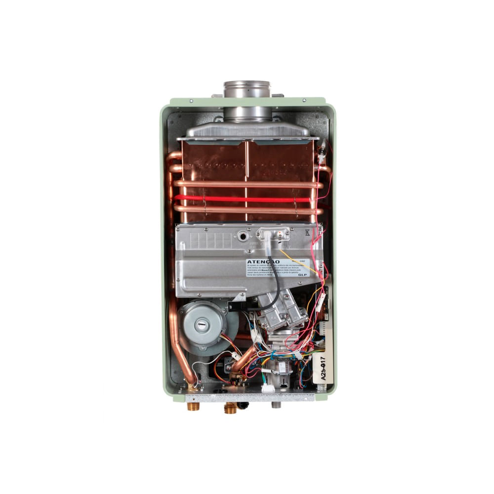 Encontraproduto.com.br - Aquecedor de água a gás digital Reu 2402 GN 32,5 litros branco bivolt Rinnai
