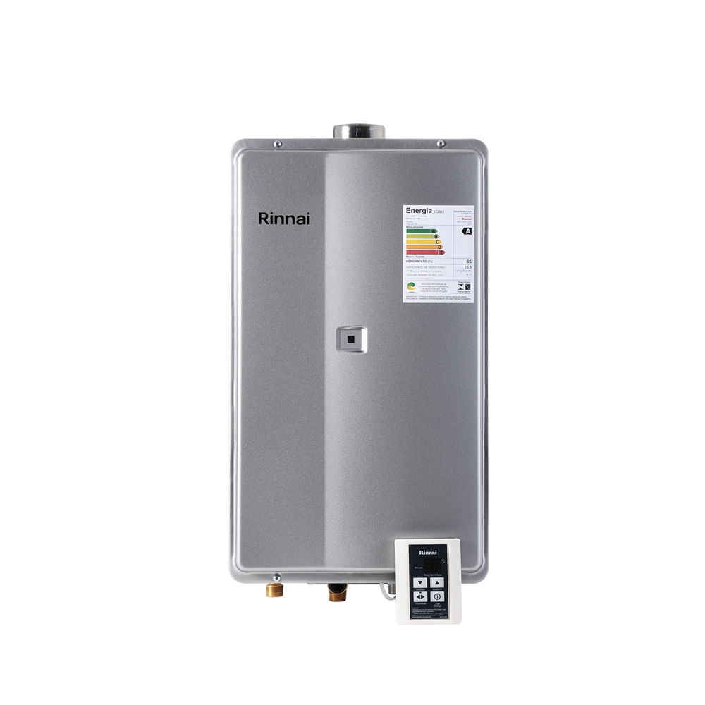 Aquecedor de Água a Gás GLP Rinnai A2802fec Eletrônico 57,3KW Prata Bivolt