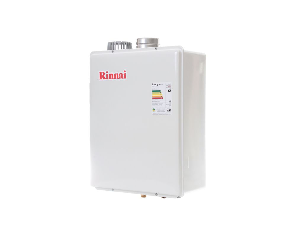 Encontraproduto.com.br - Aquecedor de água a gás eletrônico GN 43L/min 220V E42FEA branco Rinnai