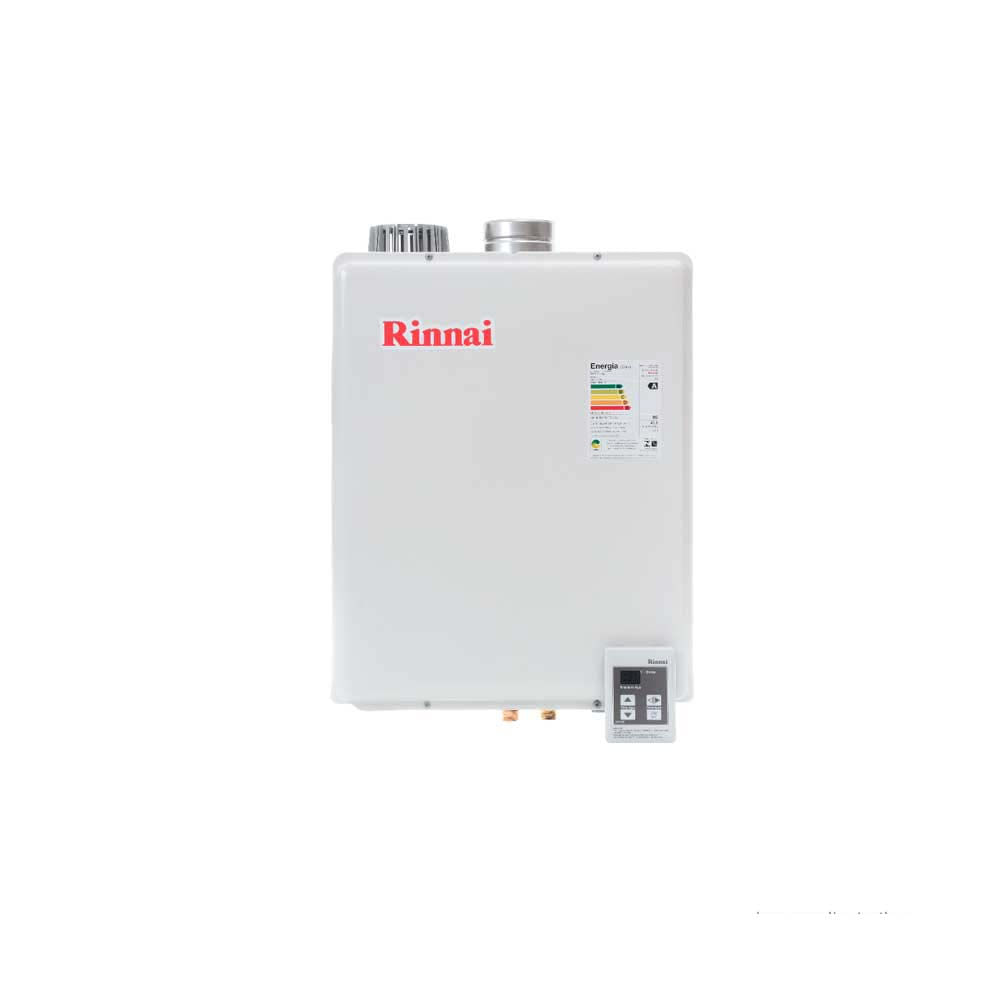 Encontraproduto.com.br - Aquecedor de água a gás eletrônico GN 43L/min 220V E42FEA branco Rinnai