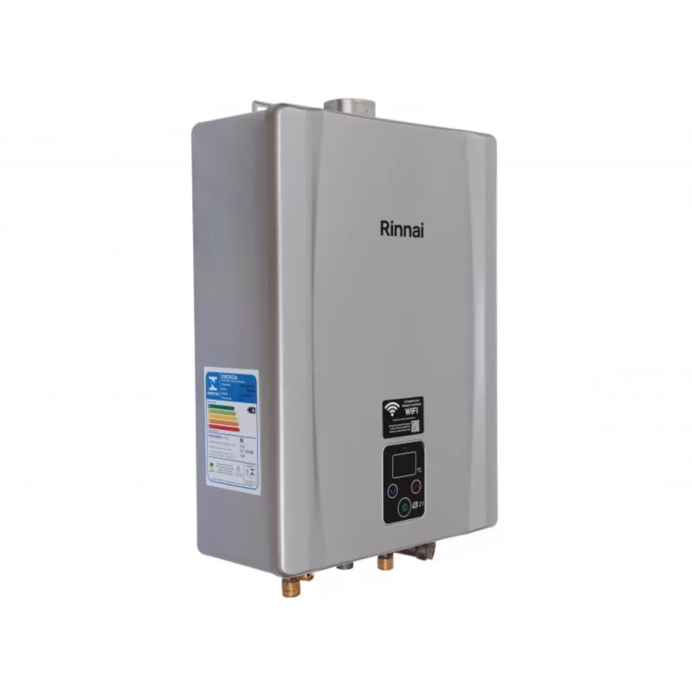 Encontraproduto.com.br - Aquecedor de Água a Gás GLP 21L E21 FEHB Digital Bivolt Rinnai